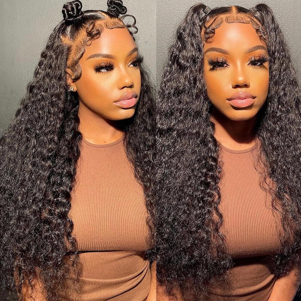 Megalook Deep Wave 4X4/5x5/13x4 Upgrade REAL HD lace Wigs Crystal Lace Frontal Hair Pre Plucked With Baby Hair 180% Density