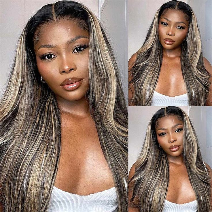 (Super Deal)$109.9 Highlight Balayage Color Wig HD Lace 4x4 Transparent Lace Wig(50pcs Limited Sale)