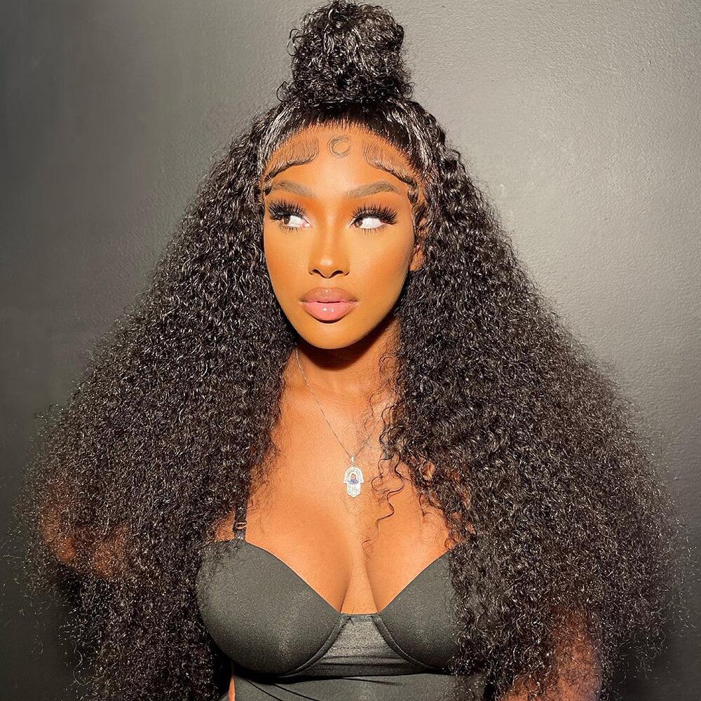 4X4/5x5/13x4 Upgrade REAL HD lace Wigs Curly Crystal Lace Frontal Hair Pre Plucked Deep Curly Hair Invisible Lace Wigs