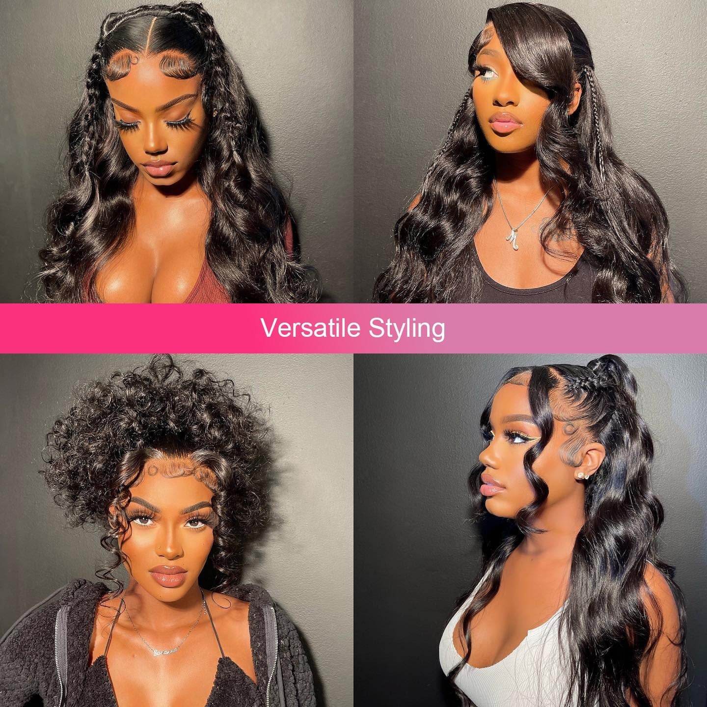 Megalook Deep Wave 360 Lace Frontal Wig Virgin Human Hair Wigs For Women Black