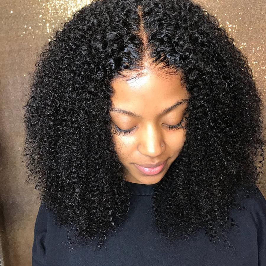 Pre Cut Lace | Kinky Curly 13x4 HD Lace Frontal Wig With Pre-plucked Edges Wig Easy Wear And Go