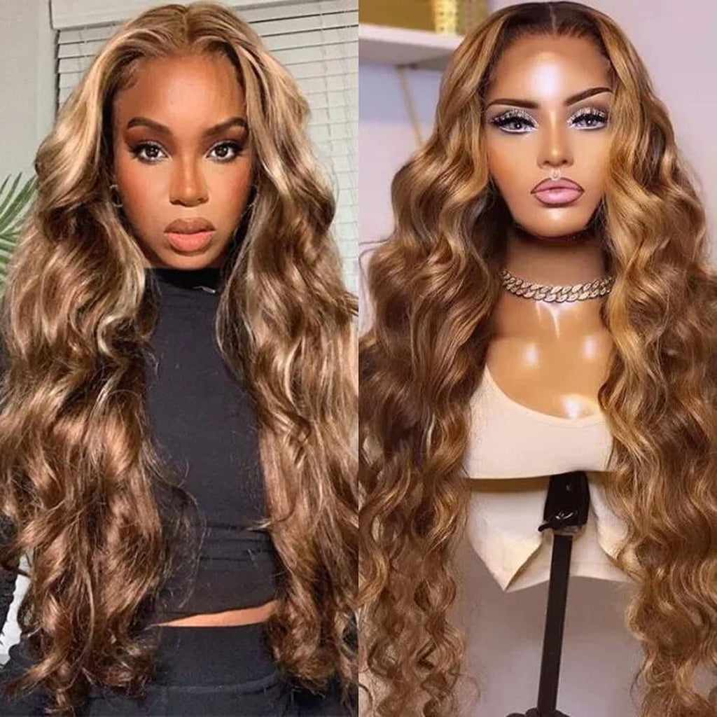 Pre Cut Lace | Upgrade Airy Cap 13X4/6X5 Piano Body Wave/Straight  Water Wave HD Lace Frontal Pre-plucked Glueless Wig