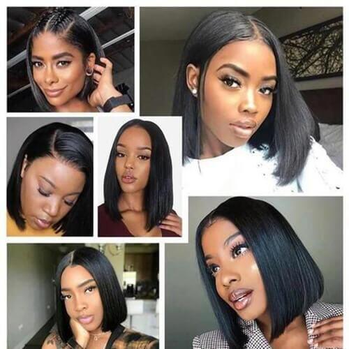 Short Bob Transparent Hd 13x4 Bob Wigs Straight Lace Frontal Wig