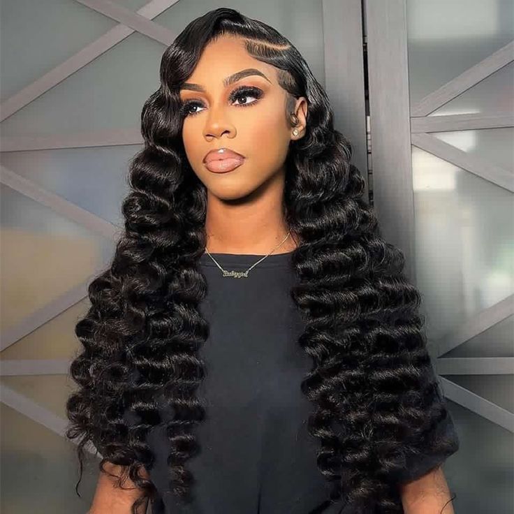 Megalook Bogo Free 5X5 HD LACE CLOSURE WIG Jerry Curly/Deep Wave 180% Density Natural Human Hair Wigs