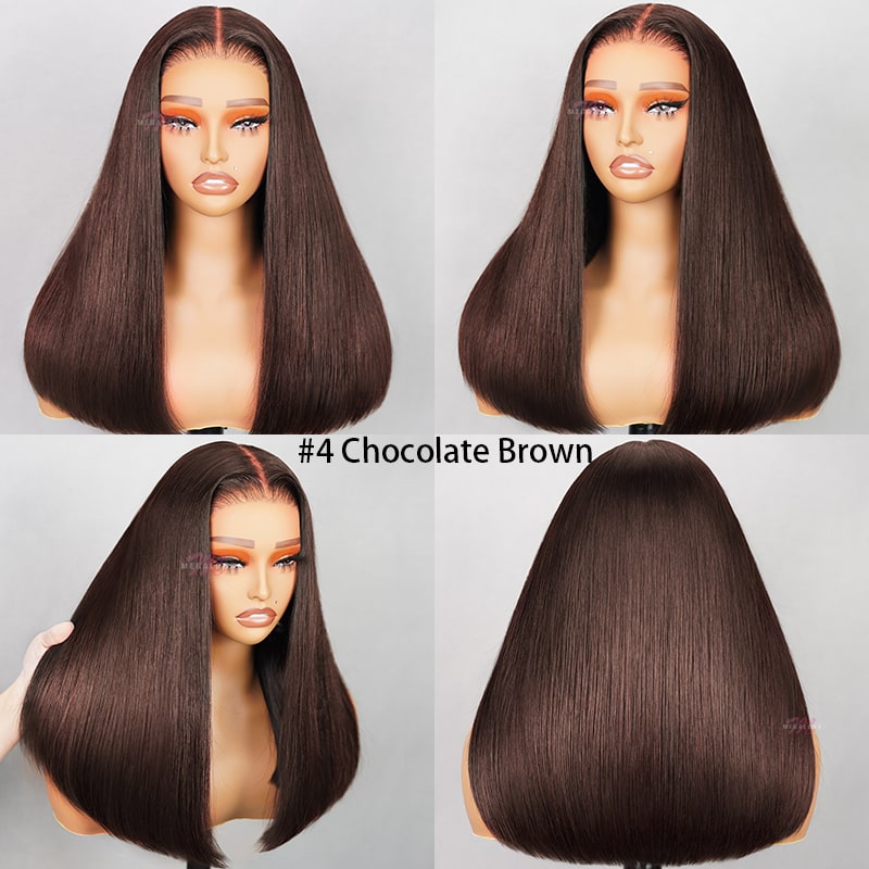 (Super Deal)Super Double Drawn Lace Closure Wigs 18 inch Salon-Quality Luxurious Glueless 6X5 HD Lace Wig Silky Straight Wear And Go Wig