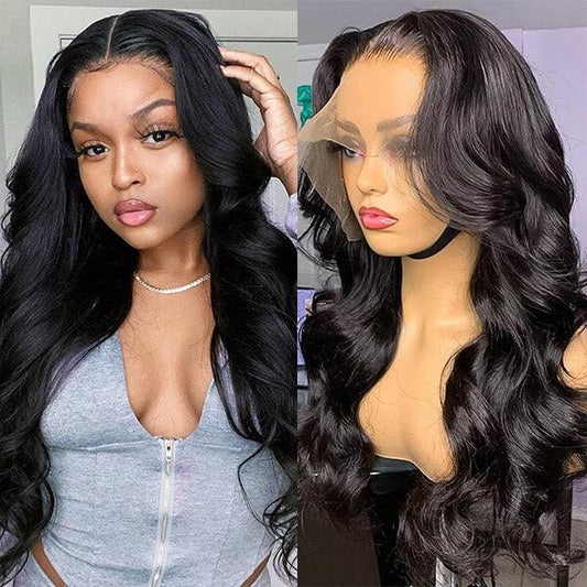 (Super Deal)Megalook 18 inch 13x6/360 Lace Front  Human Hair Wigs Straight/Body Wave Wig Pre Plucke With Baby Hair