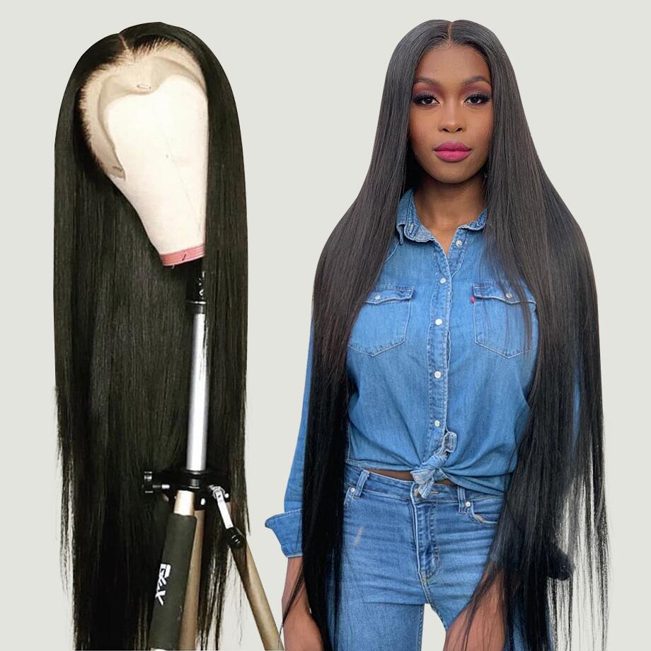 Megalook Bogo Free 13X6 Lace Front Wig Straight Wig Natural Hairline With Baby Hair Wig