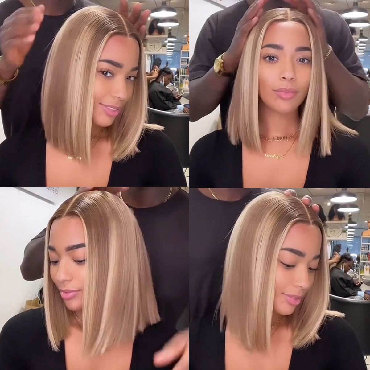 New Pop 13x4/5x6 HD Lace Frontal P12/613 Light Brown With #613 Highlight Color Straight/Body Wave Breathable Airy Cap Human Wigs