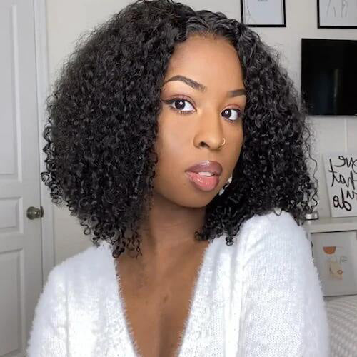 Megalook Hair 13X4 5X5 5X6 HD Transparent Lace Front Wigs Deep Curly 180% Density Wig