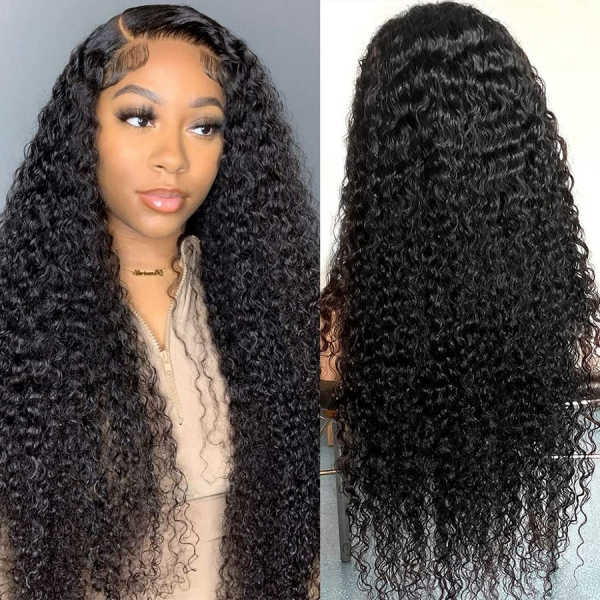 Pre Cut Lace | Deep Wave 13X4/6X5 HD Lace Frontal Wig Pre-plucked Easy Wear And Go Wig With Bleach Knots