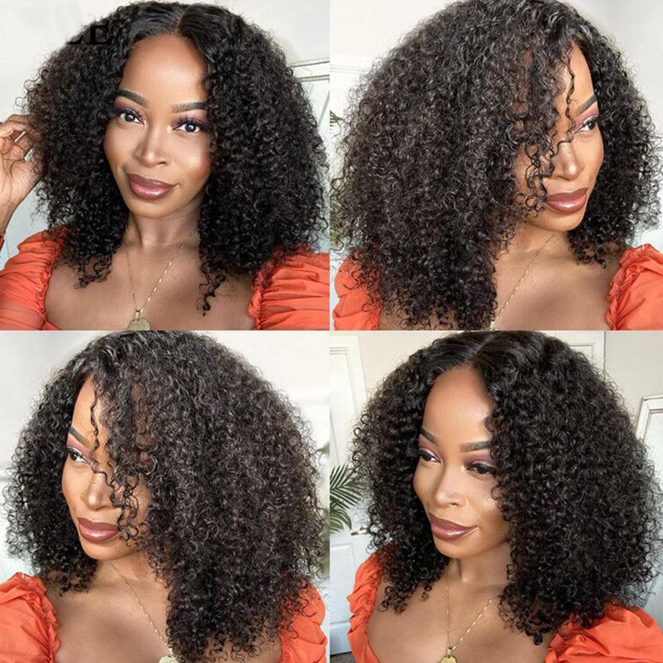 Pre Cut Lace | Kinky Curly 13x4 HD Lace Frontal Wig With Pre-plucked Edges Wig Easy Wear And Go