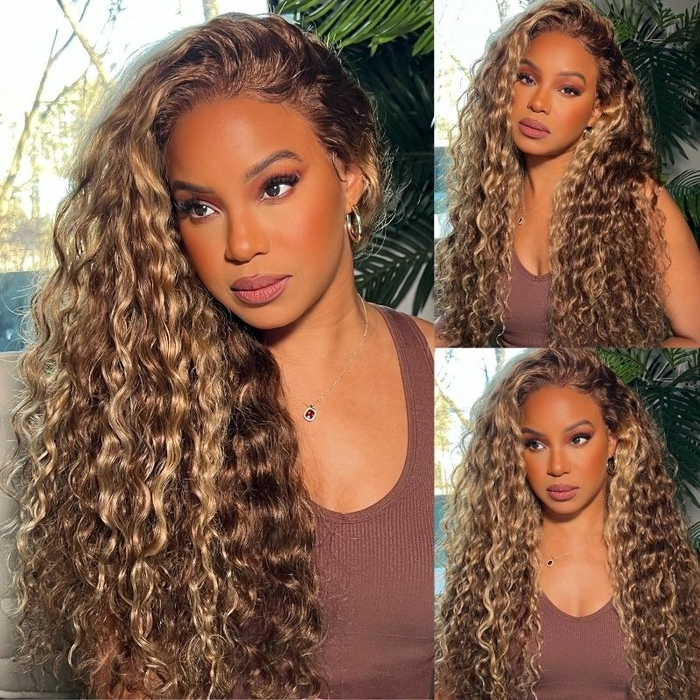 Pre Cut Lace | Upgrade Airy Cap 13X4/6X5 Piano Body Wave/Straight  Water Wave HD Lace Frontal Pre-plucked Glueless Wig