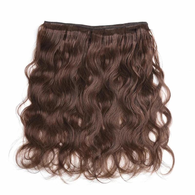 Color #4 Chestnut Brown Body Wave/Straight 3 Bundles 100% Virgin Human Hair Extension