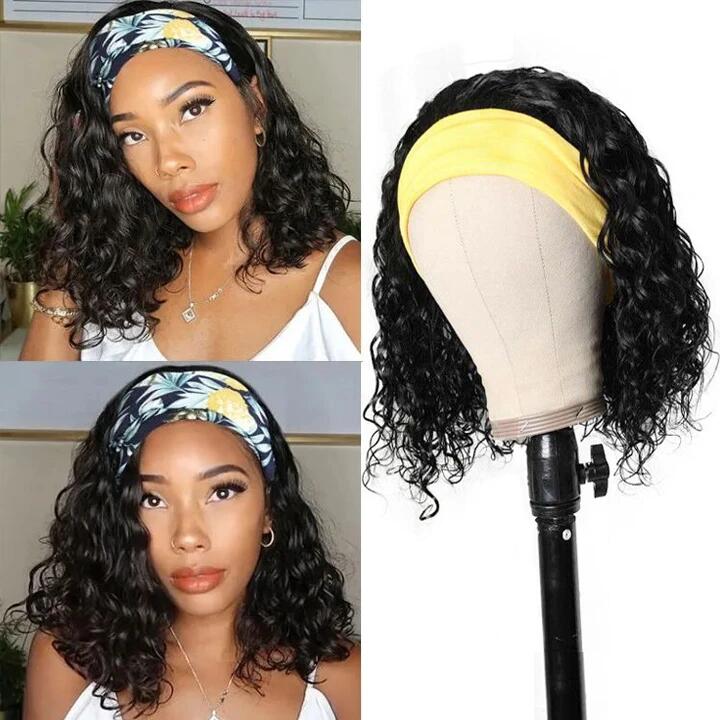 SHORT AFFORDABLE HEADBAND BOB WIG (GET FREE TRENDY HEADBANDS)