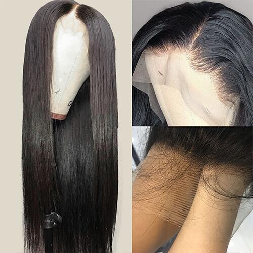 Megalook Undetectable Transparent 13x4 Lace Frontal Wig Brazilian Straight Human HD Lace Wig For Black Women