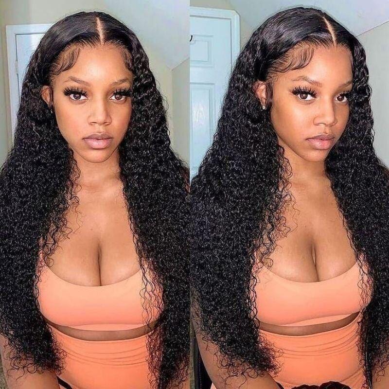 4x4/13x4 Crystal Lace Frontal Wigs Upgrade HD lace Pre Plucked Water Wave Hair Invisible Lace Wig 180% Density