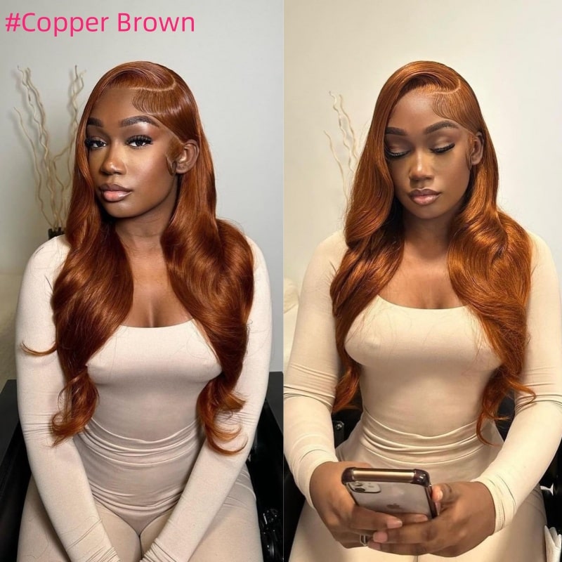 Color #4 Chocolate Brown Loose Body Wave 6x5 HD Lace 3D DOME Cap Wear Go C Part Glueless Mini Knots Pre-plucked  Hair Pre-cut Lace Wig