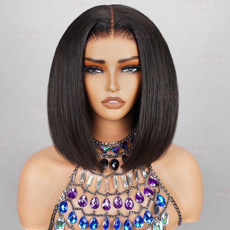 6 inch Deep Part Hairline Gulueless Wear Go Wig LACE BOB WIG SILKY STRAIGHT 150% Density Can Part Anyway