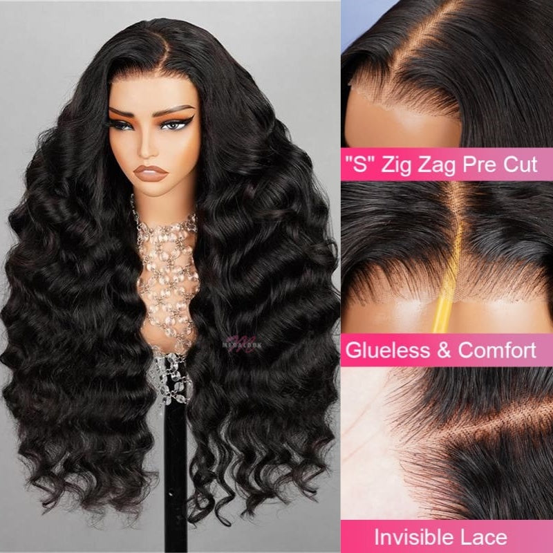 Pre Cut Lace | Glueless 6X5 HD Lace Wig Body Wave Human Hair Wear And Go Wig