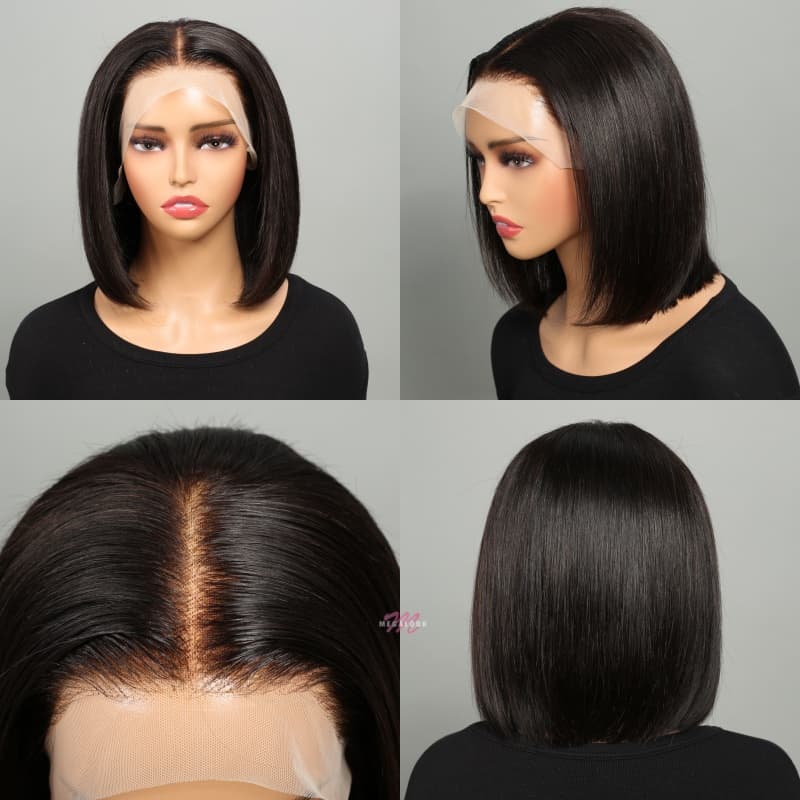 Megalook Transparent Lace Closure Frontal Wigs 4x4 13x4 Lace 16-32 inch Thick 180% Density