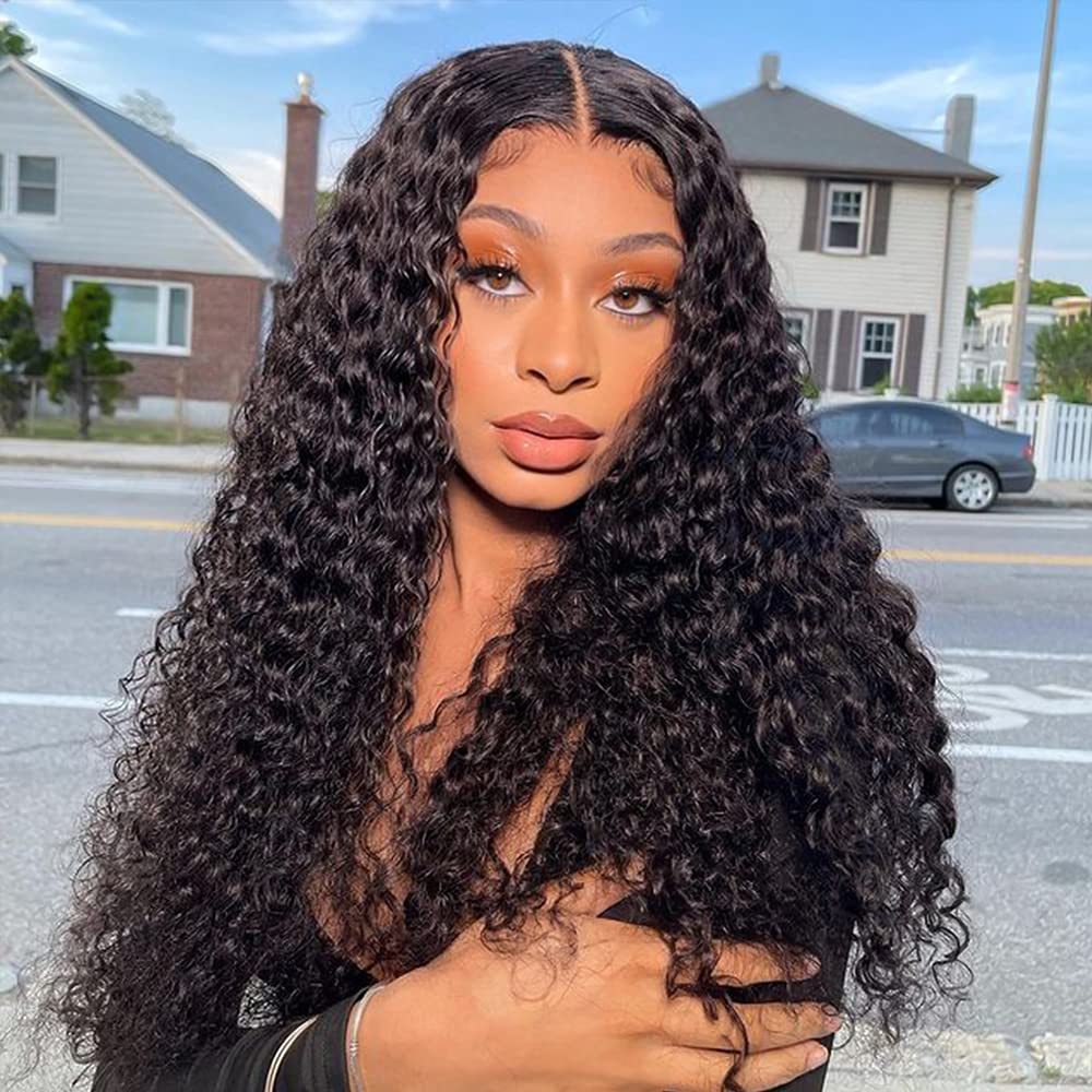 360 Lace Frontal Wigs 100% Remy Water Wave Human Hair Wigs Preplucked With Baby Hair