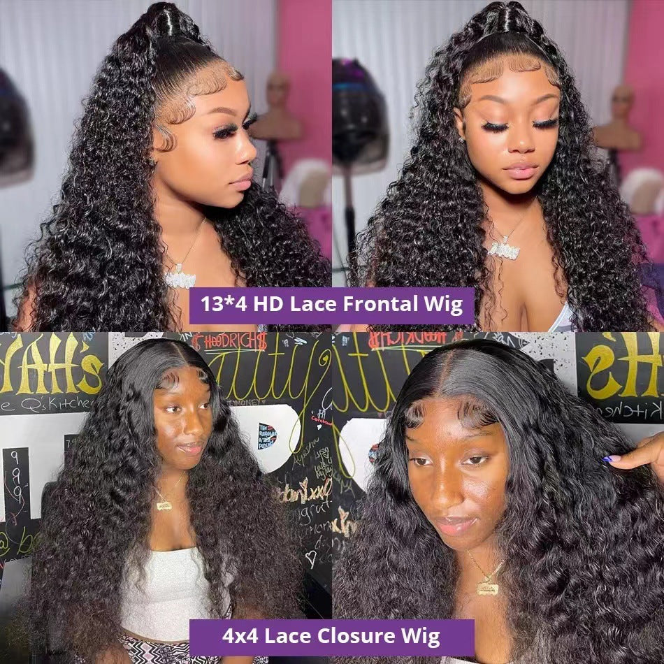 WOWANGEL Wear & Go Water Wave 5x5 Skinlike Real HD Lace Closure Wig Glueless Wig