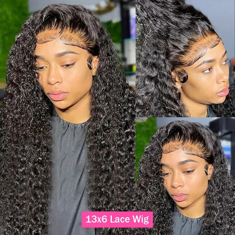 13X6 Water Human Hair Glueless Wig