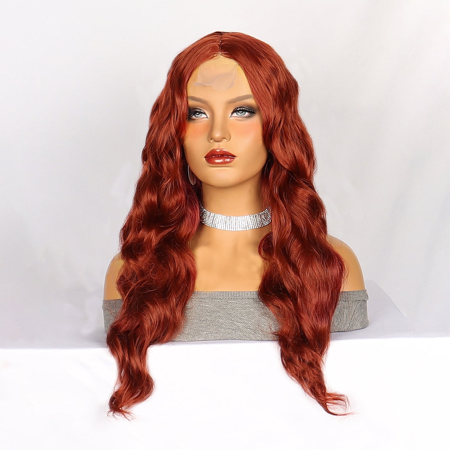 WOWANGEL Reddish Brown 5X5 HD Lace Closure Wig Body Wave Glueless Wigs