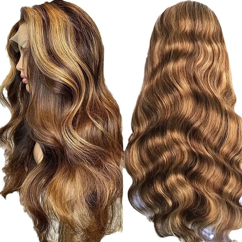 Champagne and Brown Ombre Colored 6x5 Wear Go Glueless Closure Wigs Caramel Macchiato Loose Body Wave Wigs