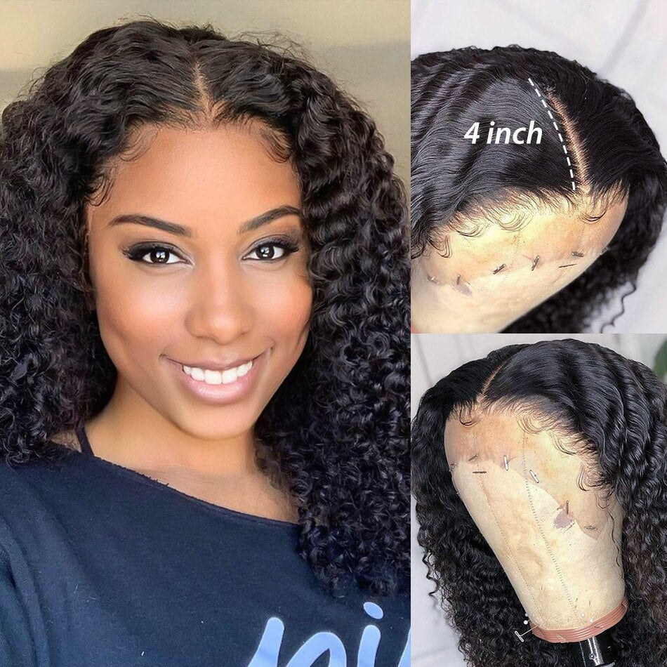 WOWANGEL Wear & Go 5x5 HD Lace Closure Wig Curly Invisible Lace Glueless Wig