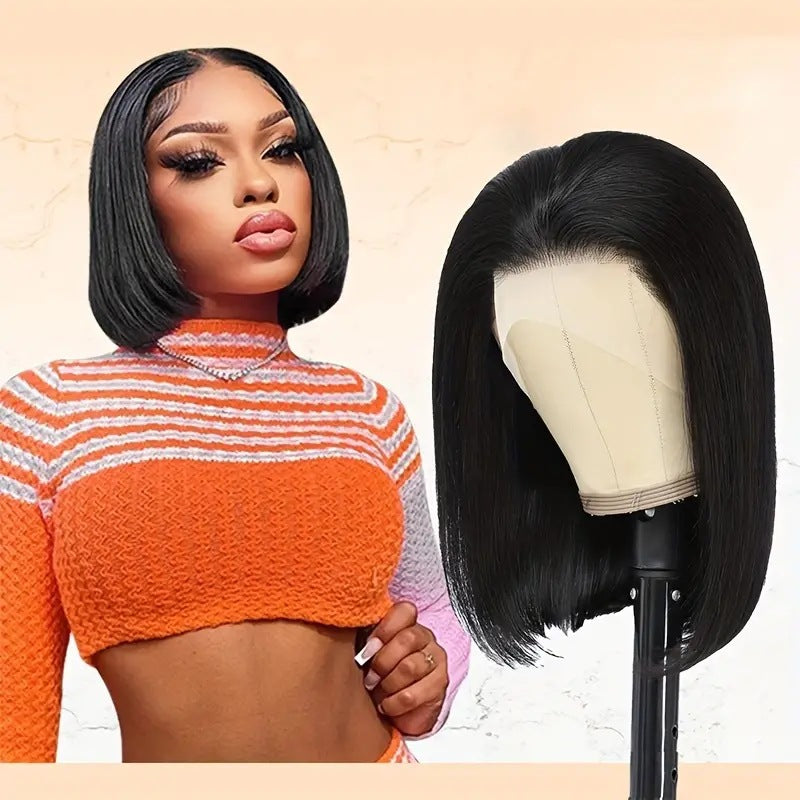 WOWANGEL Pre-Everything Straight Bob 9X6 Wear Go Glueless Wig HD Lace Wigs