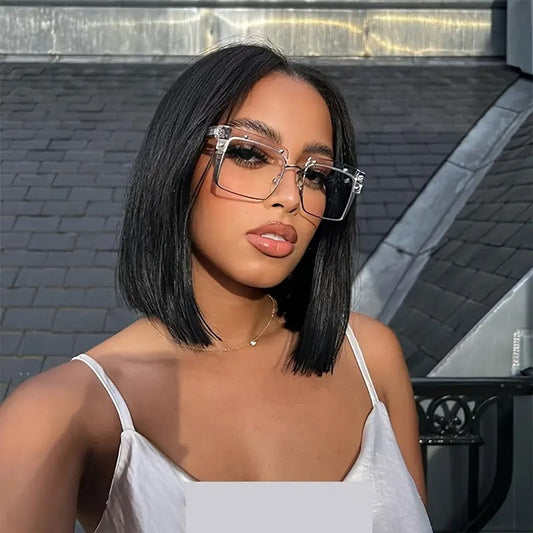 WOWANGEL Pre-Everything Straight Bob 9X6 Wear Go Glueless Wig HD Lace Wigs