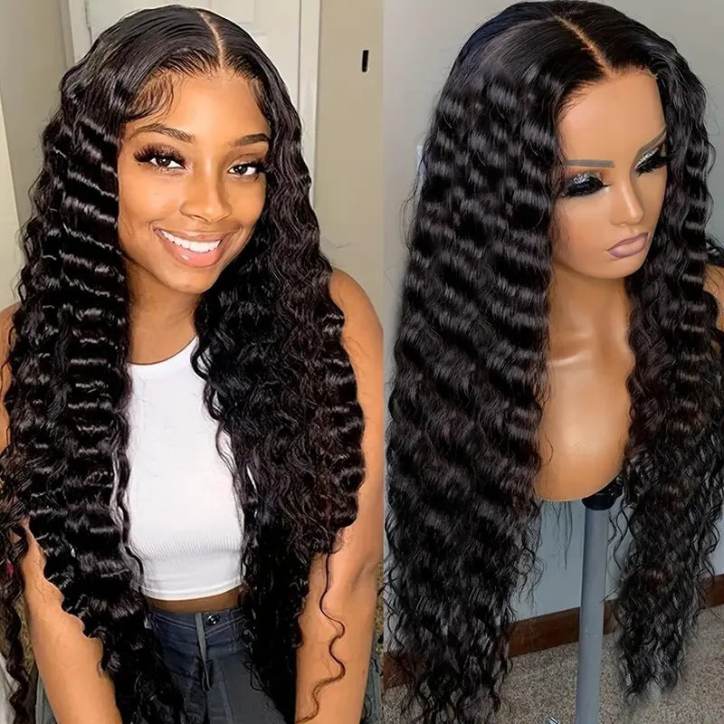 WOWANGEL Wear & Go 5X5 Skinlike Real HD Lace Closure Wig Loose Deep Wave Glueless Wig