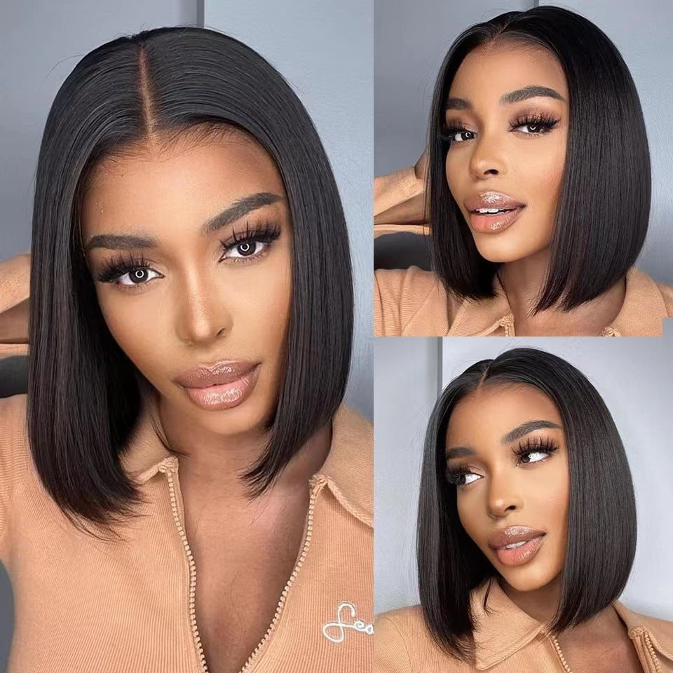 WOWANGEL Wear & Go Glueless Bob Wig 5x5 Straight HD Lace Closure Wig