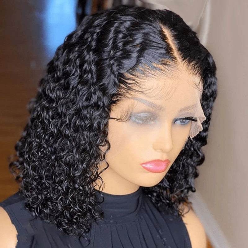 WOWANGEL Pre-Everything Curly Bob 13X4 Wear Go Glueless HD Lace Wig