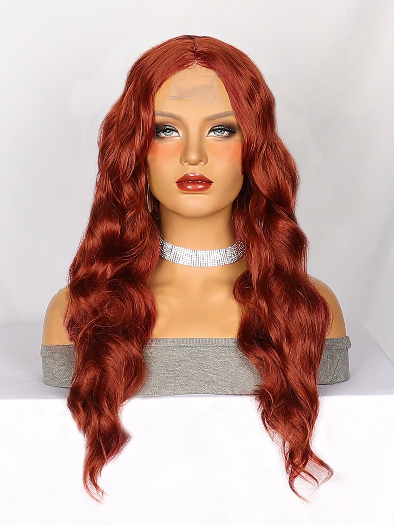 WOWANGEL Reddish Brown 5X5 HD Lace Closure Wig Body Wave Glueless Wigs