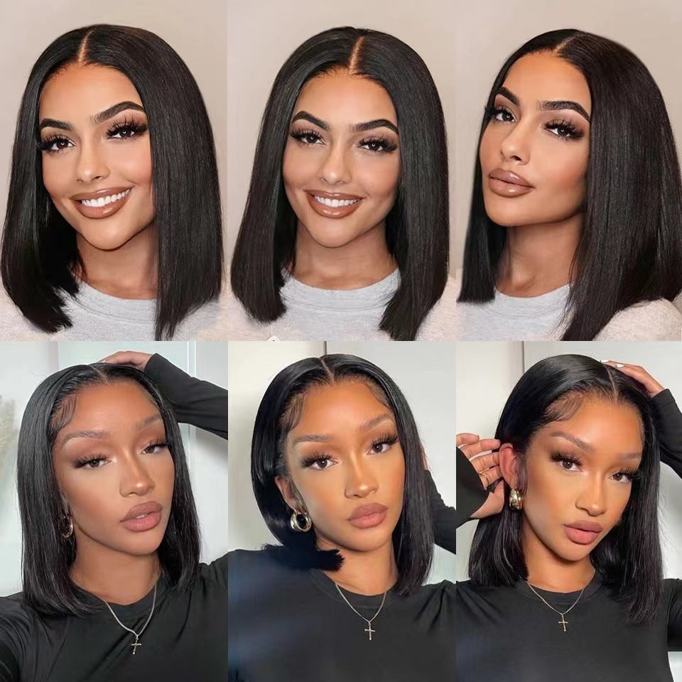 WOWANGEL Wear & Go Glueless Bob Wig 5x5 Straight HD Lace Closure Wig