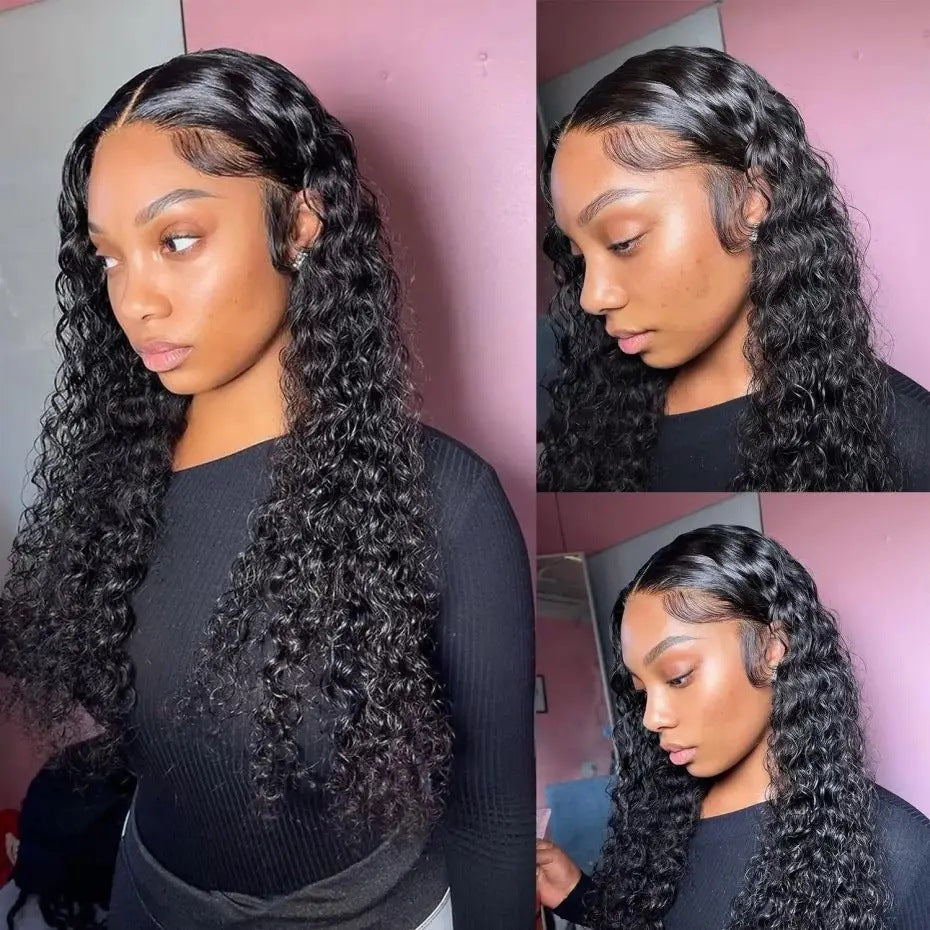 Deep Wave Lace Front 100% Human Hair Wigs