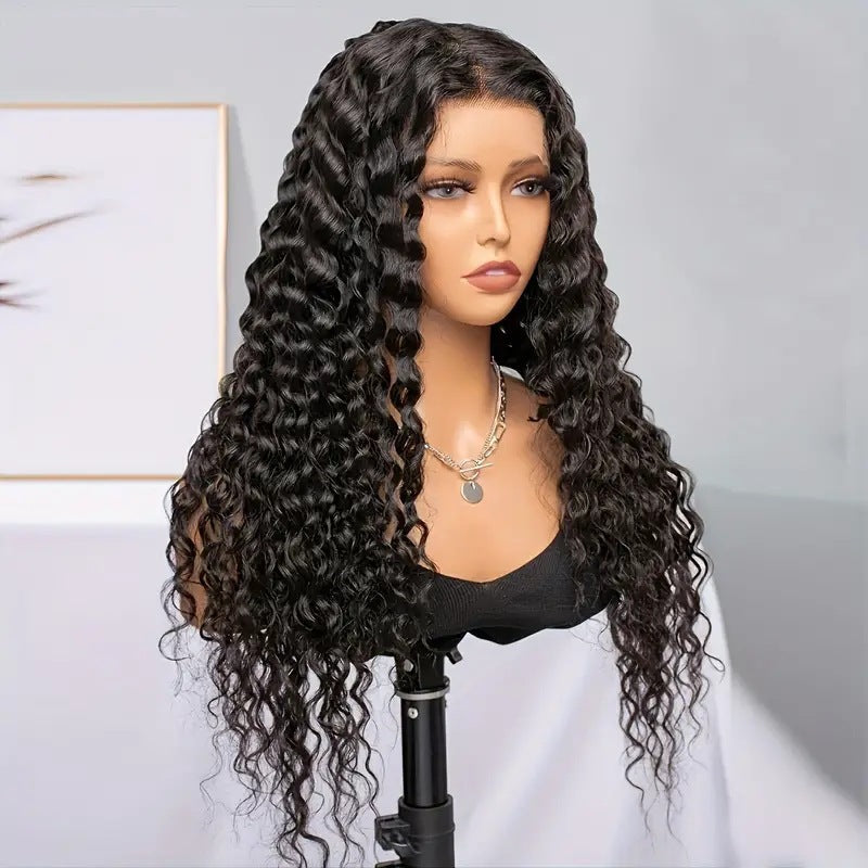 WOWANGEL Wear & Go 5X5 Skinlike Real HD Lace Closure Wig Loose Deep Wave Glueless Wig