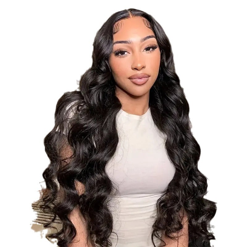 (Super Sale)Megalook 13x4 Lace Front Long Mixed Brown Black 6x5 Pre Cut Wear Go Loose Wave Pre-plucked Glamorous Wigs