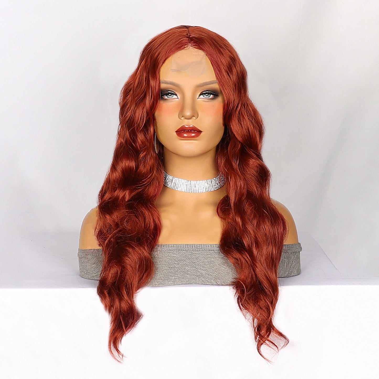 WOWANGEL Reddish Brown 5X5 HD Lace Closure Wig Body Wave Glueless Wigs