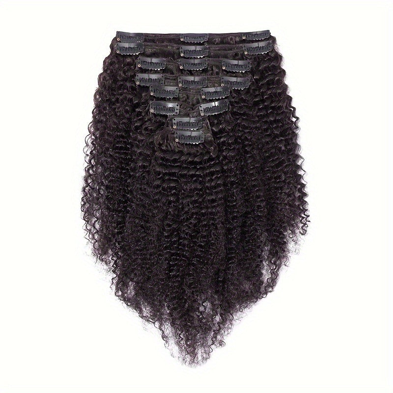 Afro Kinky Curly，Natural Scalp Glueless Real 100 %Human Hair Wigs Coily Hair V Part Wigs 150% Density