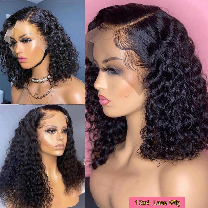 WOWANGEL Pre-Everything Curly Bob 13X4 Wear Go Glueless HD Lace Wig