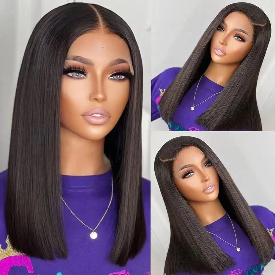 WOWANGEL Wear & Go Glueless Bob Wig 5x5 Straight HD Lace Closure Wig