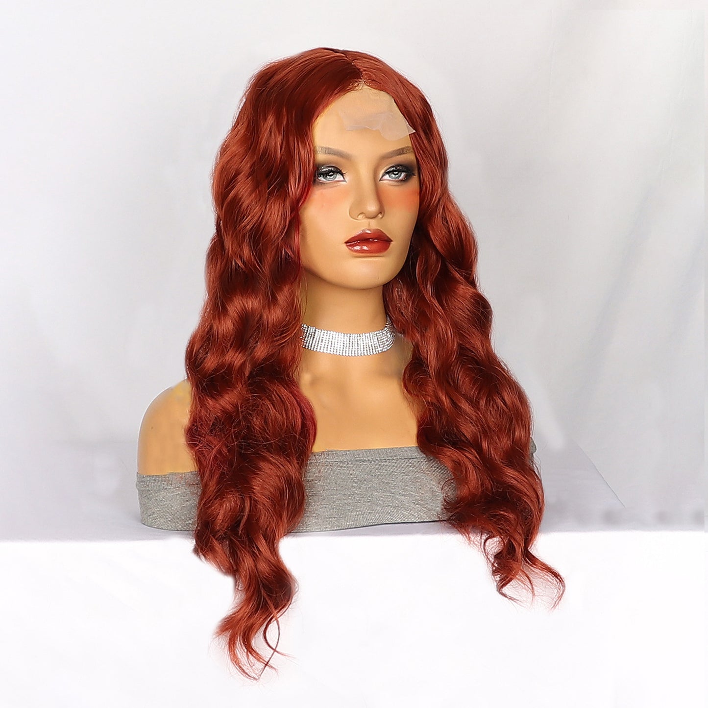 WOWANGEL Reddish Brown 5X5 HD Lace Closure Wig Body Wave Glueless Wigs