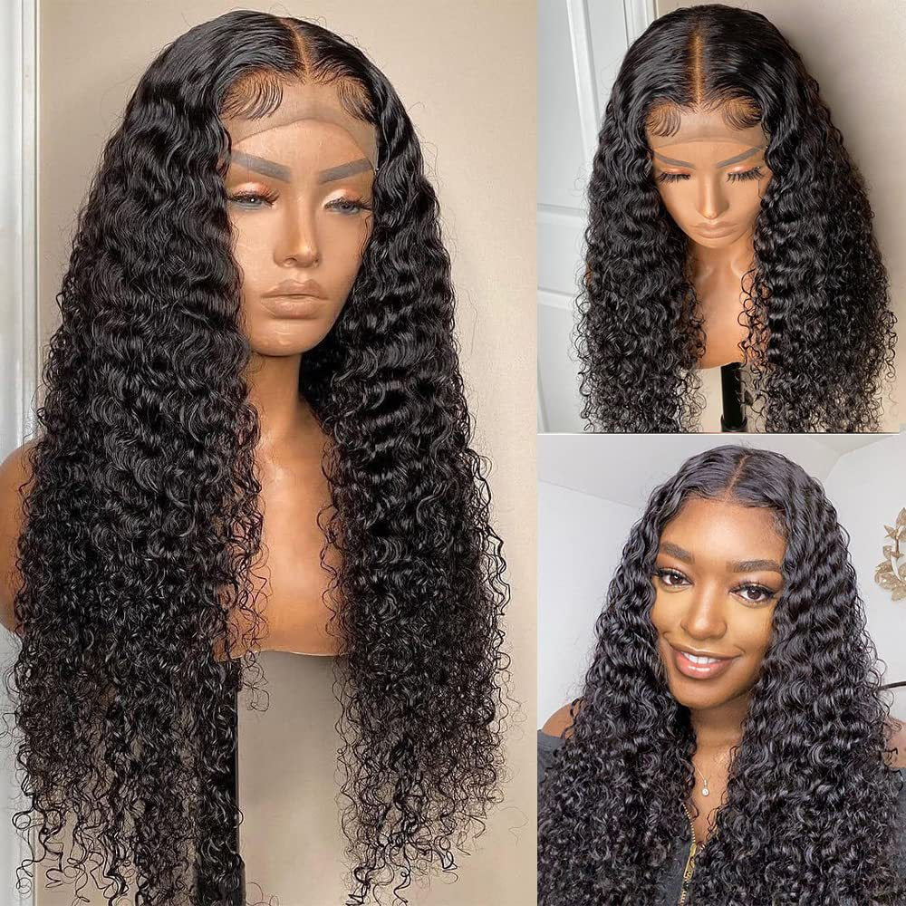 360 Lace Frontal Wigs 100% Remy Water Wave Human Hair Wigs Preplucked With Baby Hair