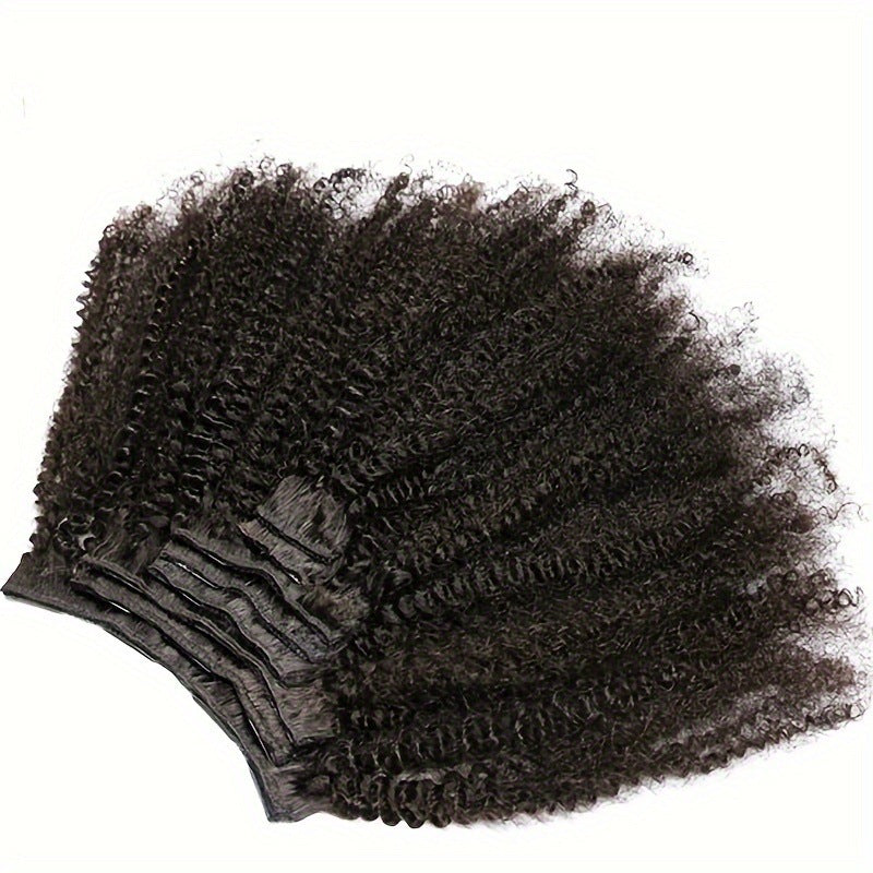 Afro Kinky Curly，Natural Scalp Glueless Real 100 %Human Hair Wigs Coily Hair V Part Wigs 150% Density