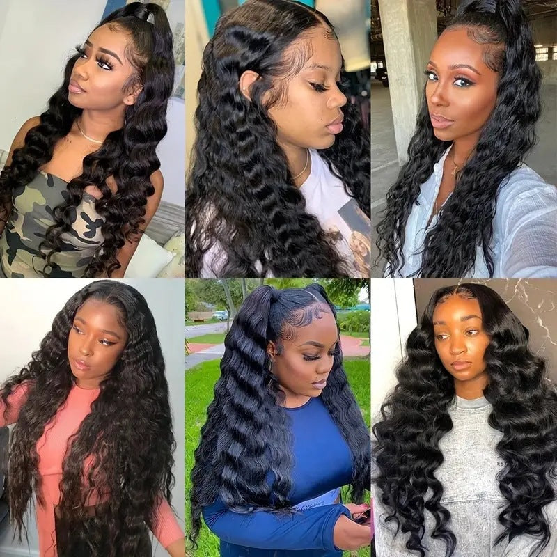 WOWANGEL Wear & Go 5X5 Skinlike Real HD Lace Closure Wig Loose Deep Wave Glueless Wig