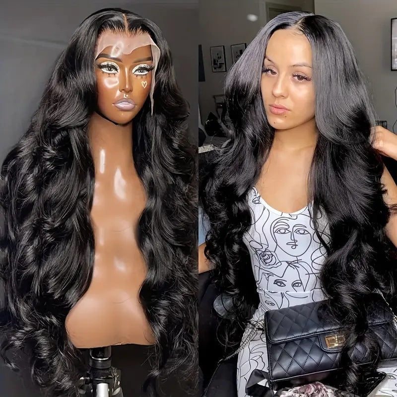 (Super Sale)Megalook 13x4 Lace Front Long Mixed Brown Black 6x5 Pre Cut Wear Go Loose Wave Pre-plucked Glamorous Wigs