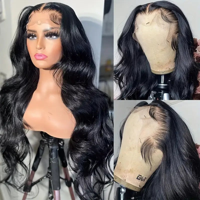 (Super Sale)Megalook 13x4 Lace Front Long Mixed Brown Black 6x5 Pre Cut Wear Go Loose Wave Pre-plucked Glamorous Wigs